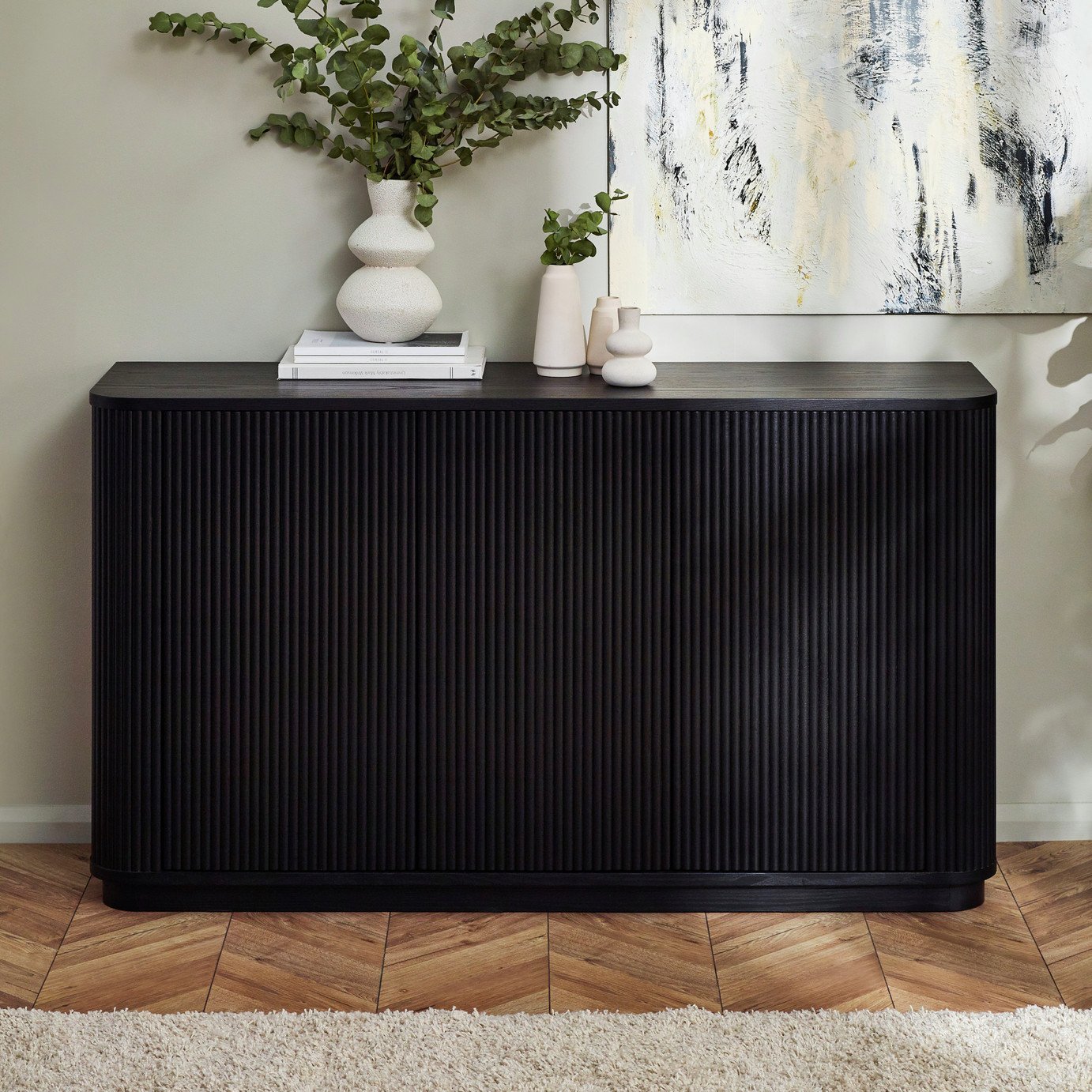 Julian Bowen Louis 3 Door Sideboard - Black