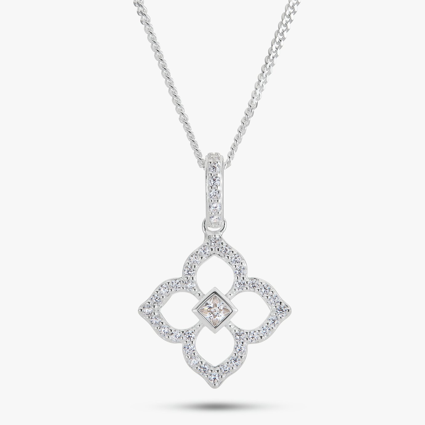 Revere Sterling Silver Leaf Clover Pendant Necklace