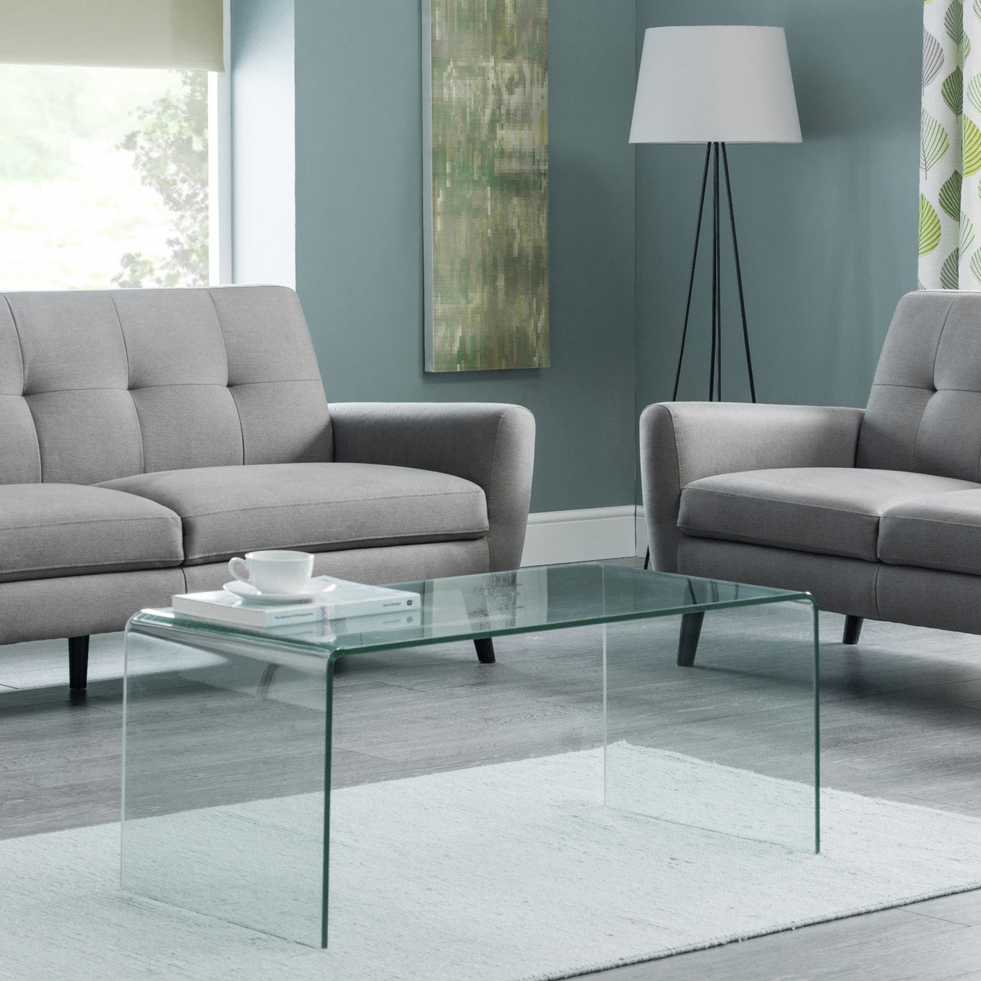 Julian Bowen Amalfi Coffee Table - Clear Glass