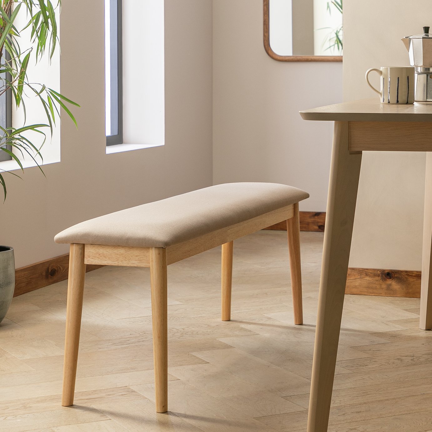 Habitat Skandi Wooden Dining Bench - Oak