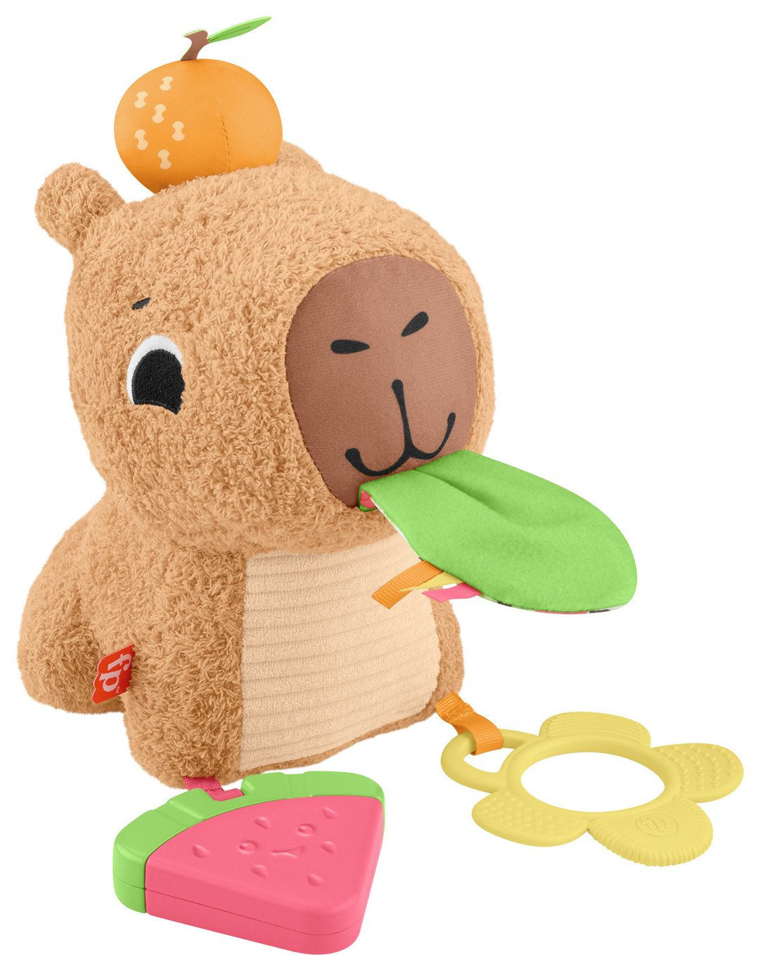 Fisher-Price Snuggly Snacky Capybara Plush Baby Sensory Toy