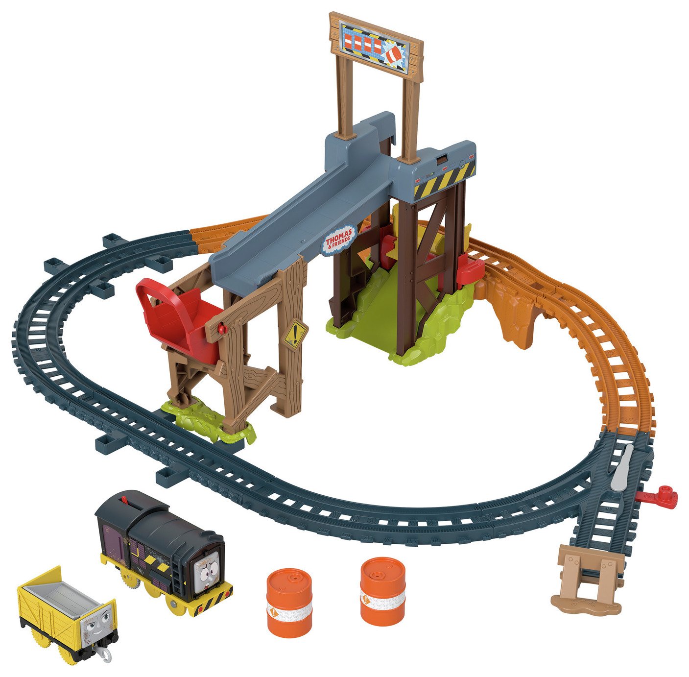 Thomas & Friends Diesel's Lift & Load Construction Train Set
