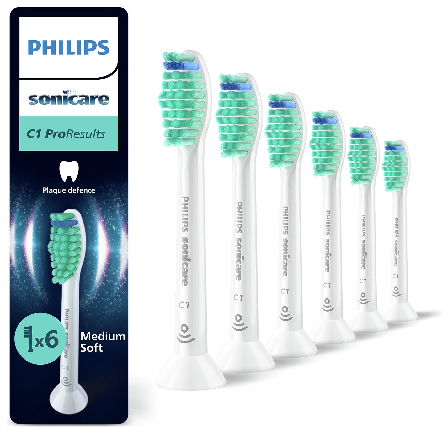 Philips Sonicare ProResults Toothbrush Heads White 6 Pack 