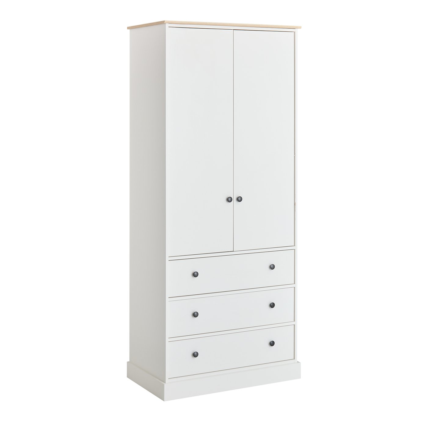 Argos Home Kensington 2 Door 3 Drawer Wardrobe - Ivory