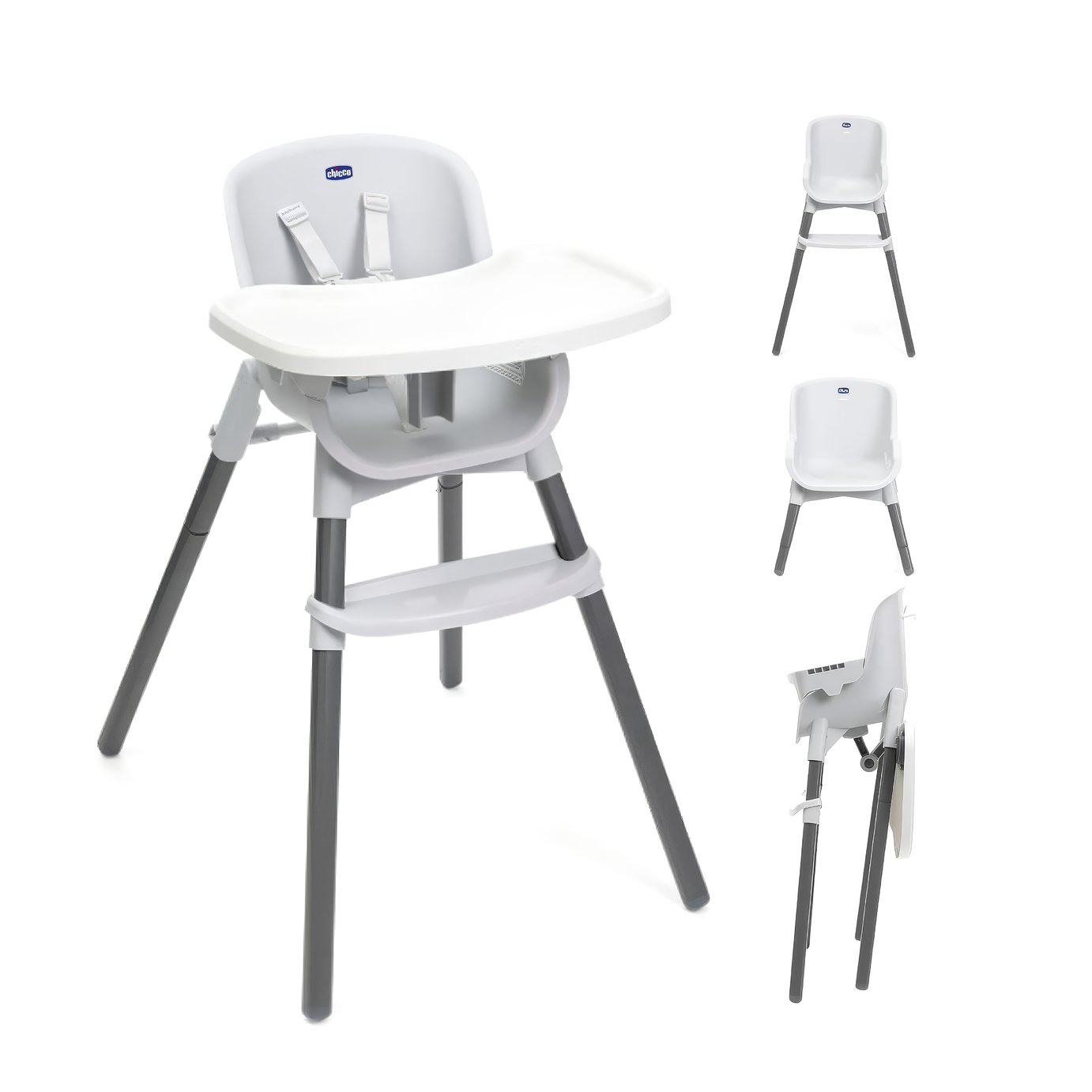 Chicco Zest Folding Highchair - Moon Grey
