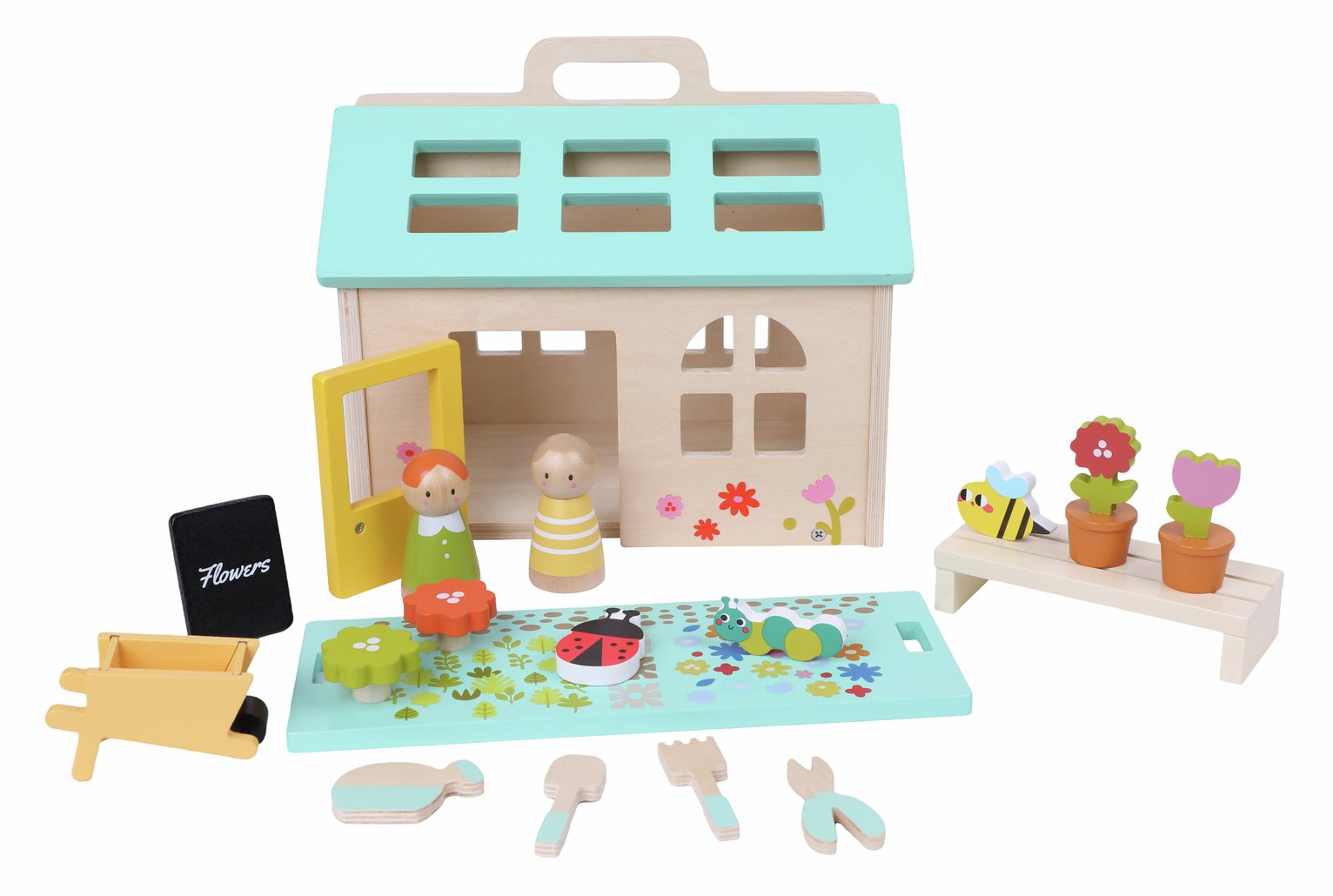 Chad Valley Wooden Garden House Set