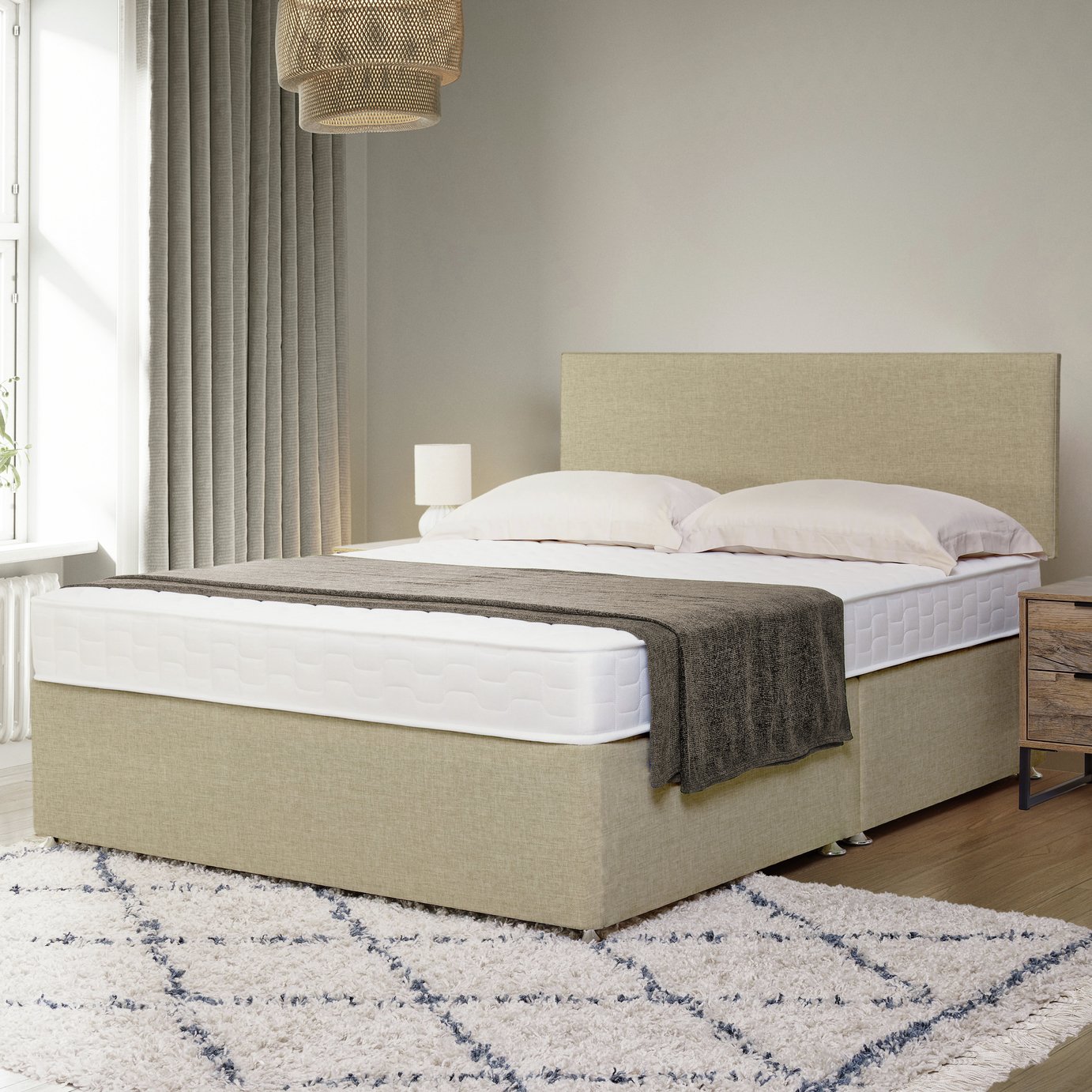 Argos Home Elmdon Memory Divan Bed - Kingsize