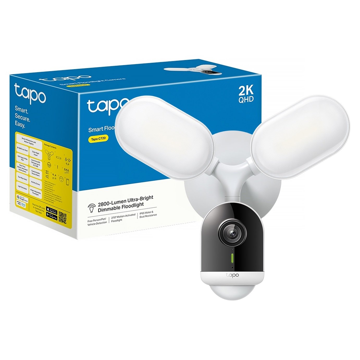 Tapo C720 2K 4MP Floodlight Outdoor Security Camera