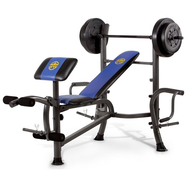 Bench press with weights argos sale