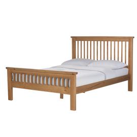 Argos Home Aubrey Small Double Wooden Bed Frame - Oak Stain
