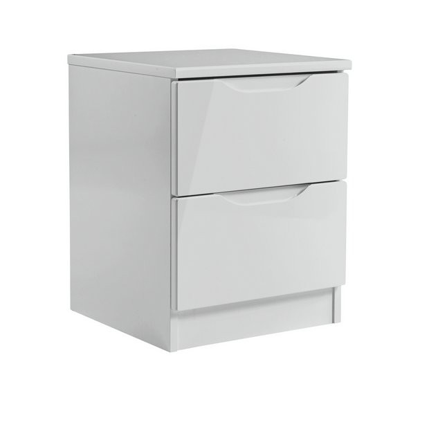 Grey gloss bedside 2024 table argos