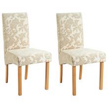 Buy Collection Pair of Fabric Skirted Chairs - Grey Damask at Argos.co ...