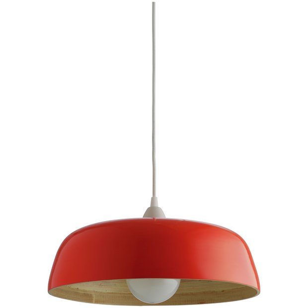 Buy Habitat Moxley Bamboo Pendant Lampshade Orange Lamp