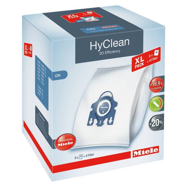 Buy Miele GN Hyclean 3D Efficiency Dust Bags XL Pack of 8 Vacuum cleaner accessories Argos