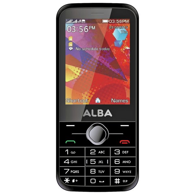 Buy Sim Free Alba Mobile Phone Black Sim Free Phones Argos