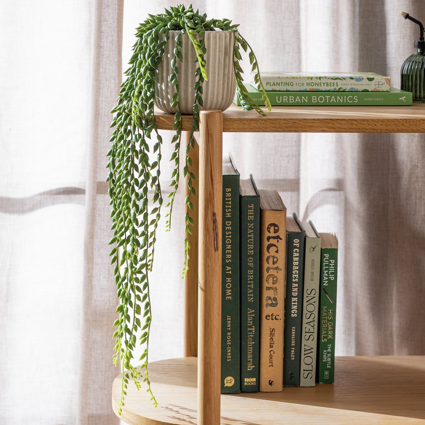 Habitat Artificial Green Succulent in Cream Ceramic Pot