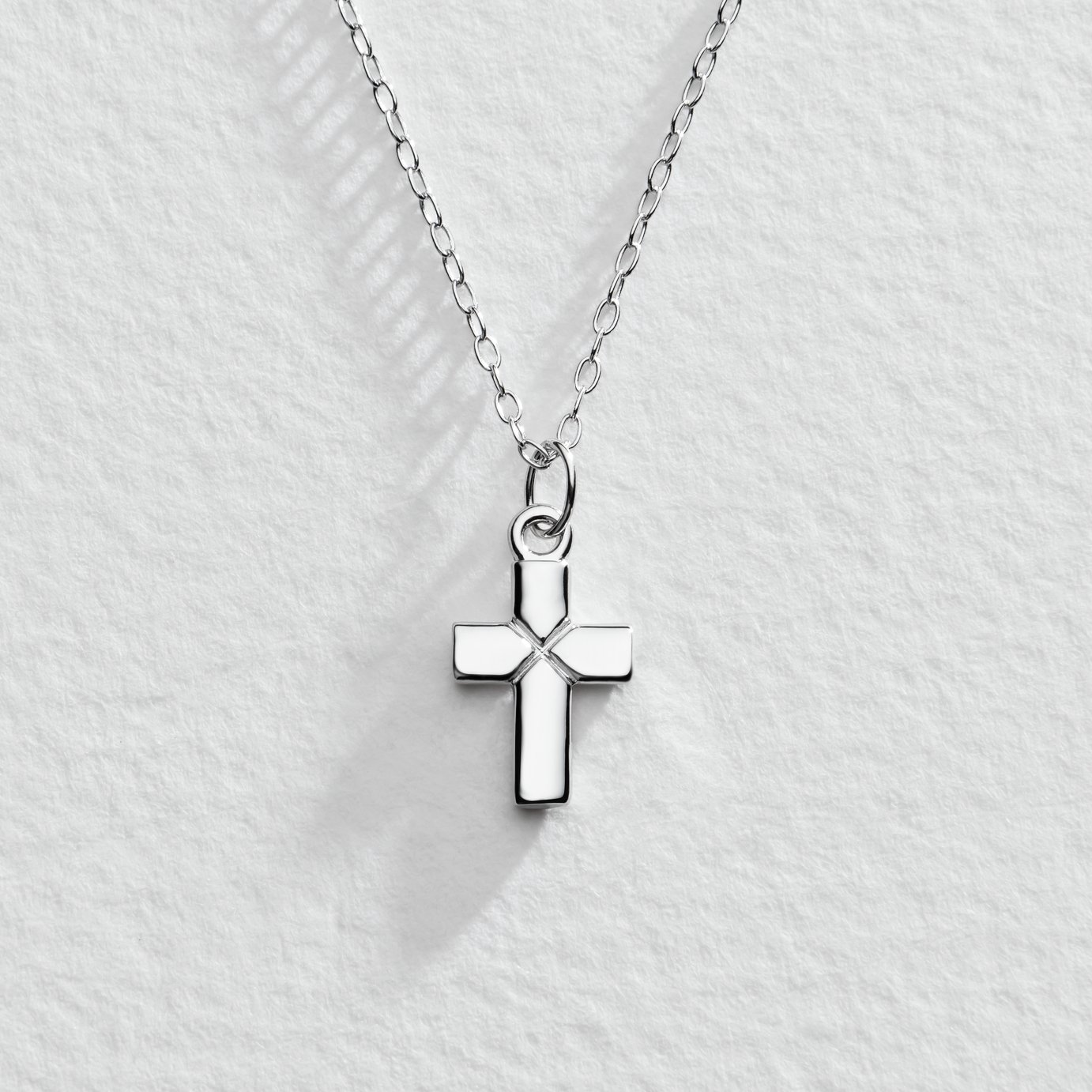 Revere Sterling Silver Mini Cross Pendant Necklace