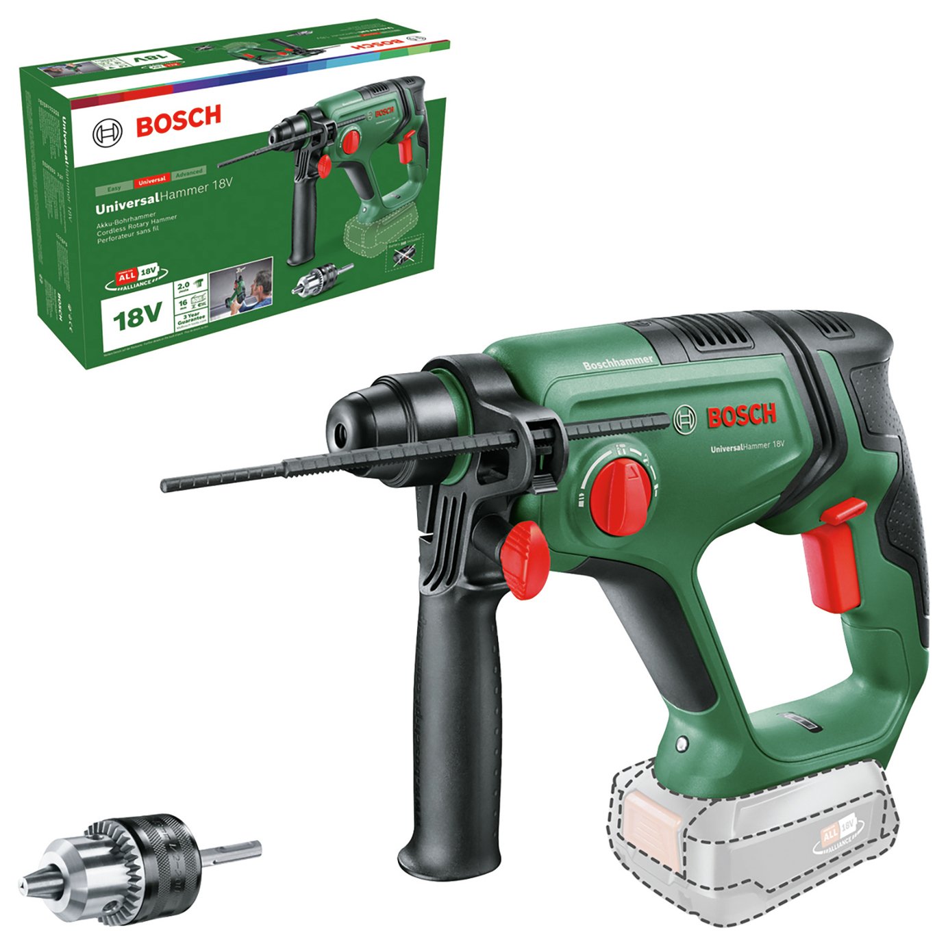 Bosch UniversalHammer Solo N Adapter Cordless Drill