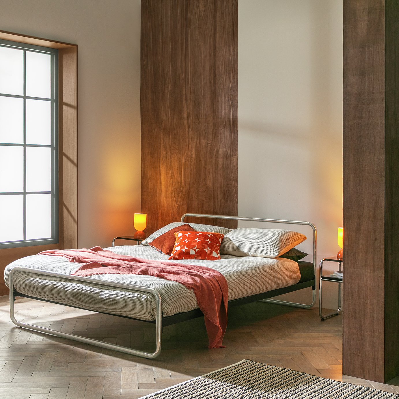 Habitat Albers Steel Kingsize Bed Frame - Nickle