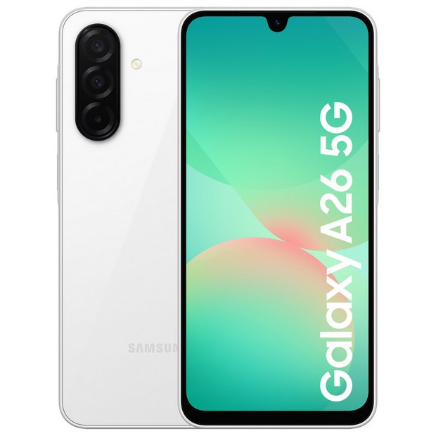 SIM Free Samsung Galaxy A26 5G 256GB AI Mobile Phone - White