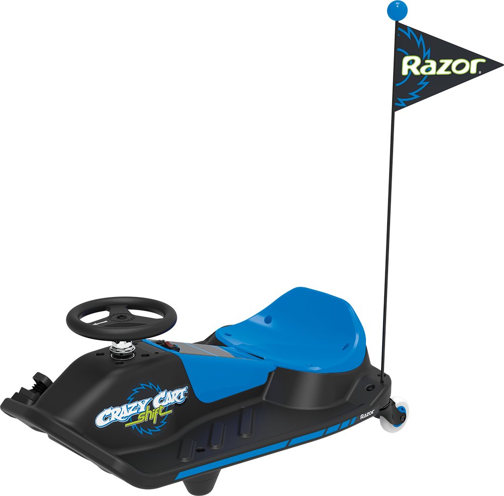 Razor Crazy Craft Shift Kids Electric Go-Kart Ride On - Blue