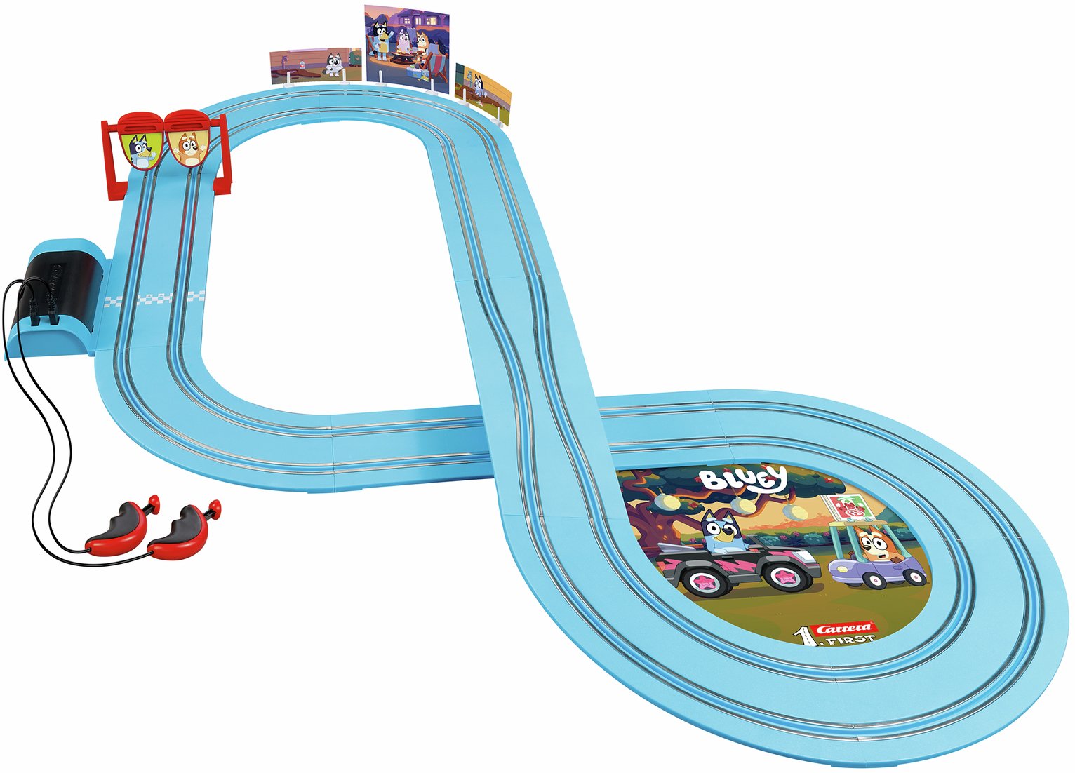 Carrera FIRST Bluey & Bingo - Let's Go Slot Racing Set 