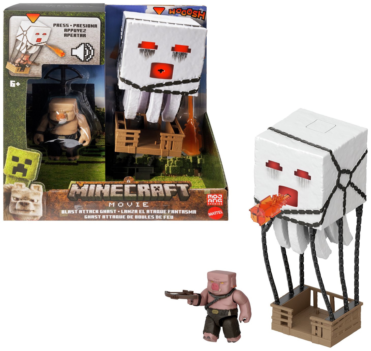 Minecraft Movie Blast Attack Ghast Action Figure Set