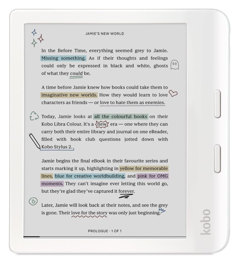 Kobo Libra Colour Wi-Fi 32GB E-Reader - White