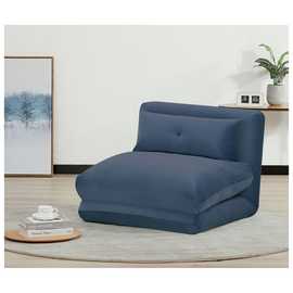 Habitat Lexi Single Velvet Chairbed - Navy