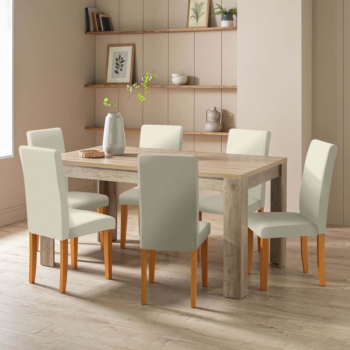 Argos Home Preston Extending Dining Table & 6 Chairs