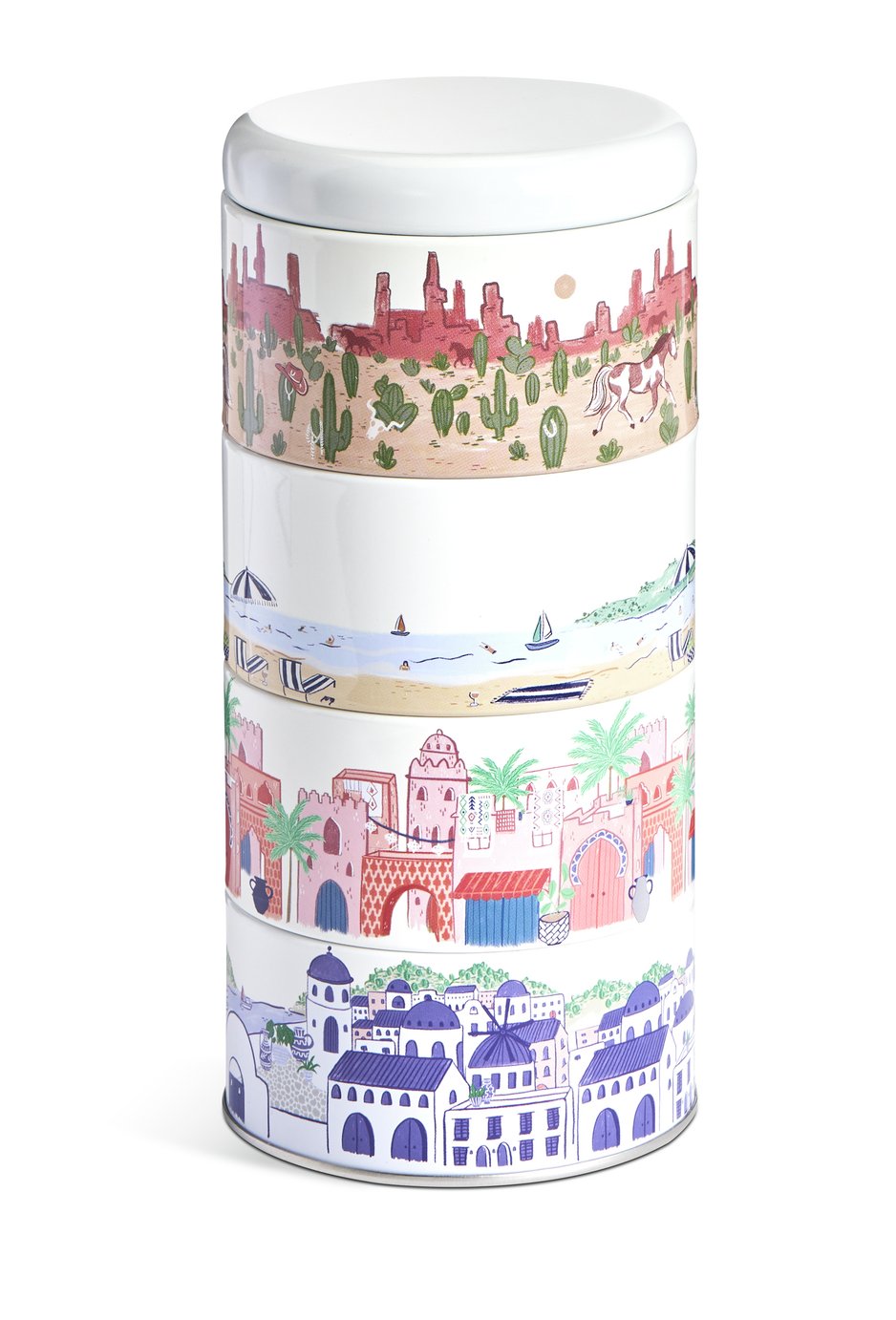 Habitat Destinations Stacking Tin Candle Set