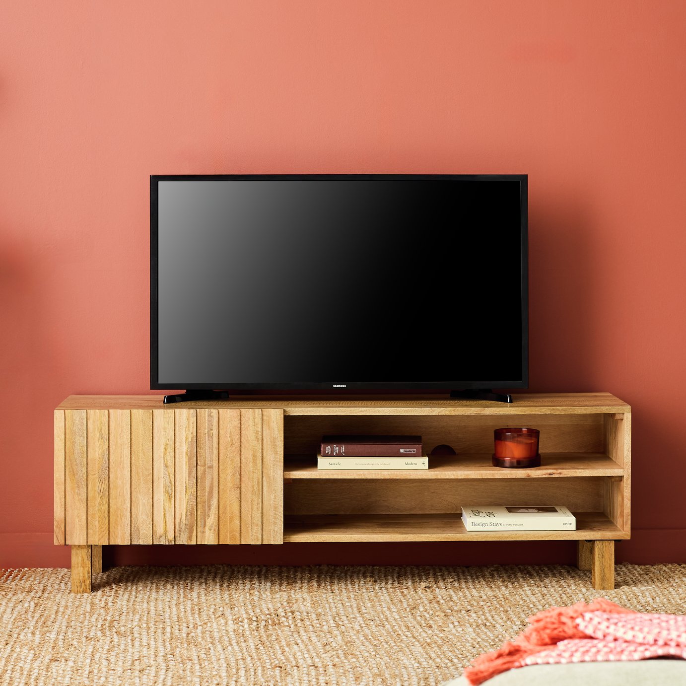 Habitat Jericho 1 Door TV Unit - Natural