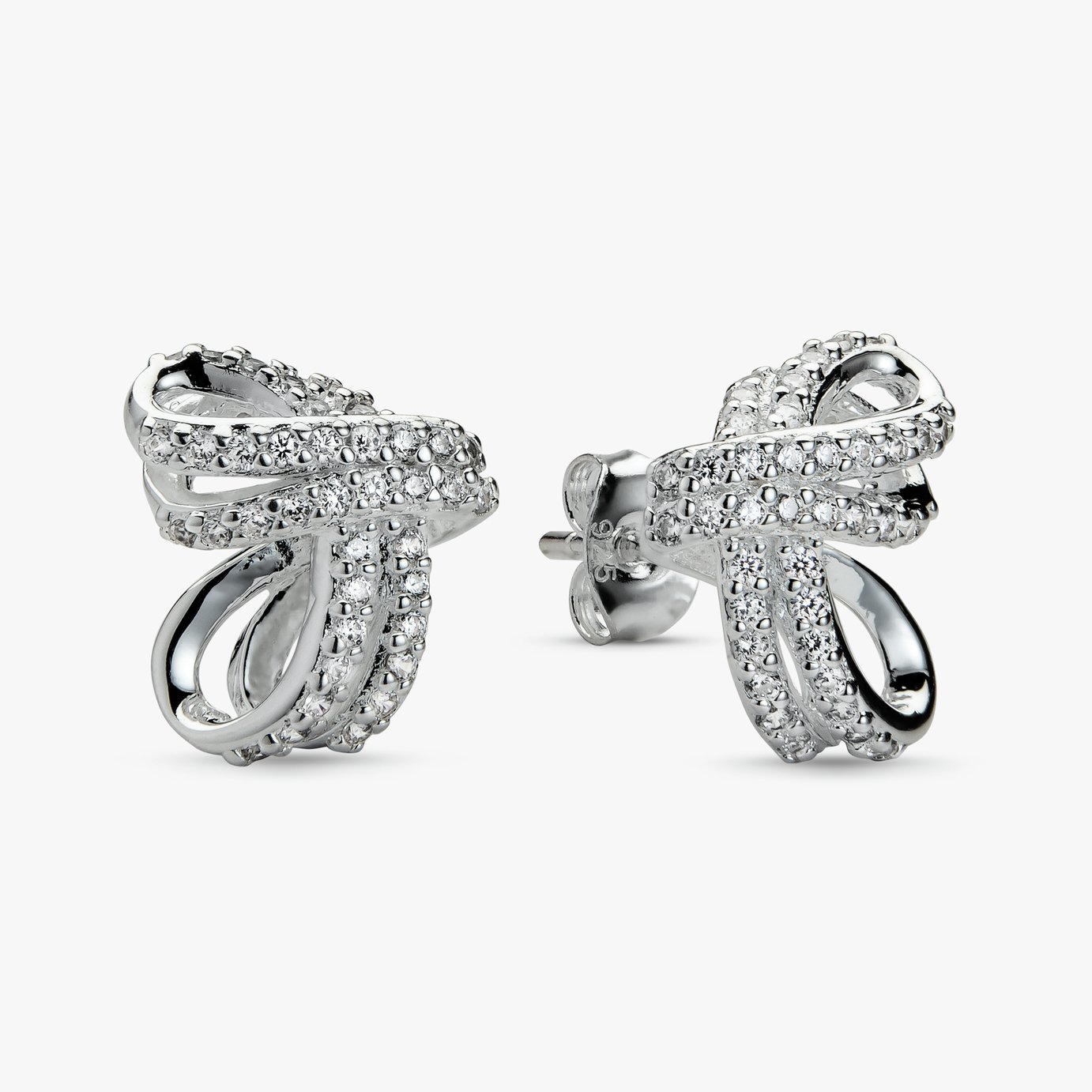 Revere Sterling Silver Double Knot Stud Earrings