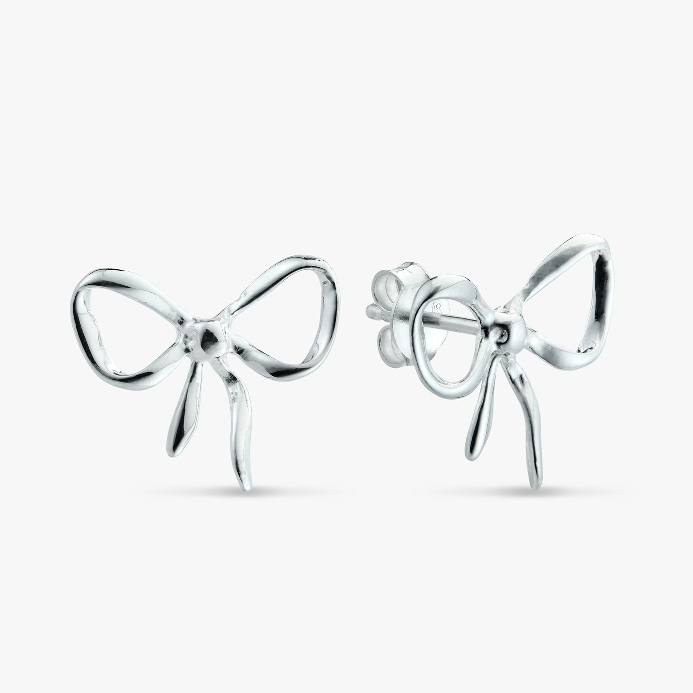 Revere Sterling Silver Knotted Bow Stud Earrings