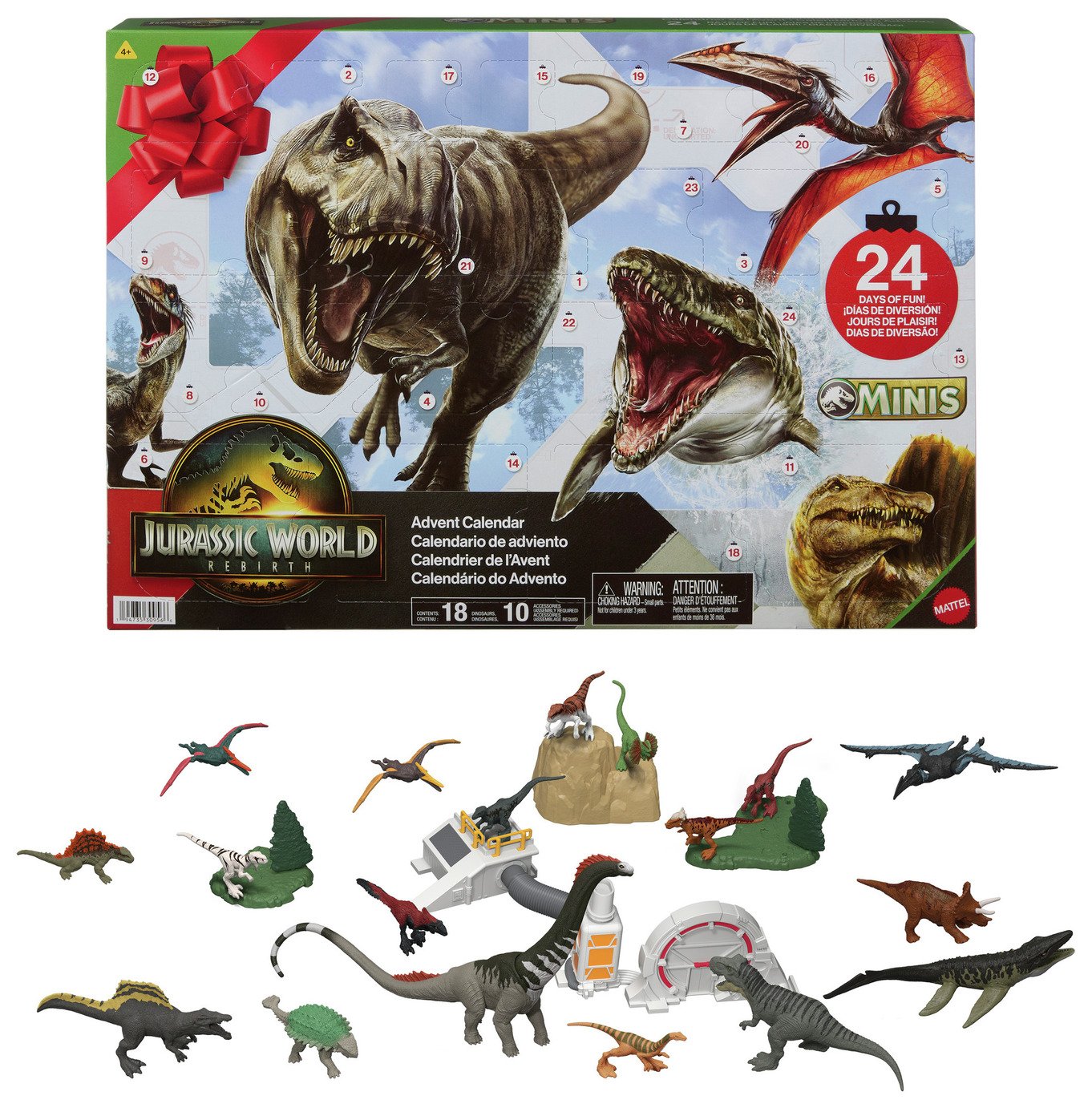 Jurassic World Rebirth Advent Calendar 24 Days of Dinosaurs