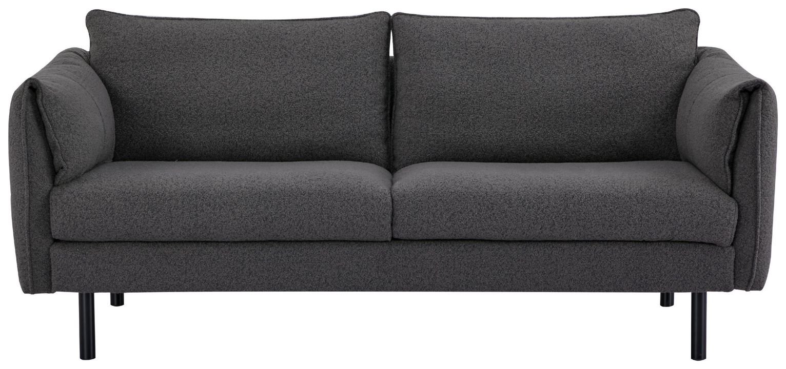 Habitat Betsy Boucle 3 Seater Sofa in a Box - Grey