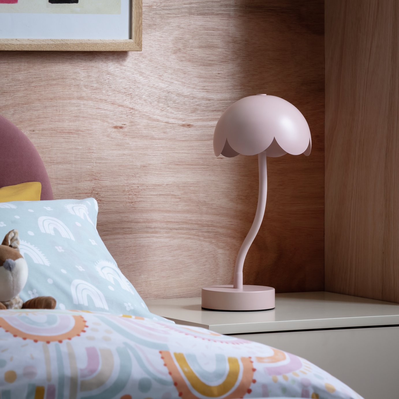 Habitat Rechargeable Scallop Wiggle Metal LED Table Lamp