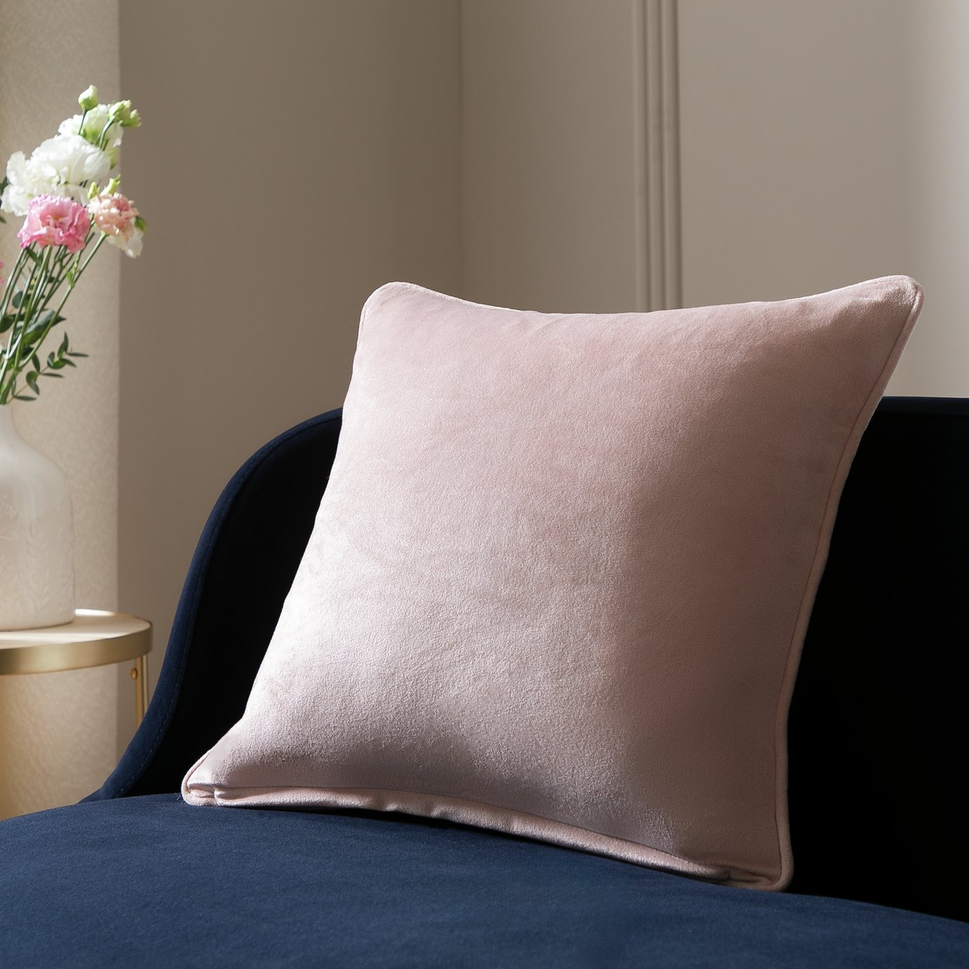 Habitat Velvet Cushion - 43x43cm