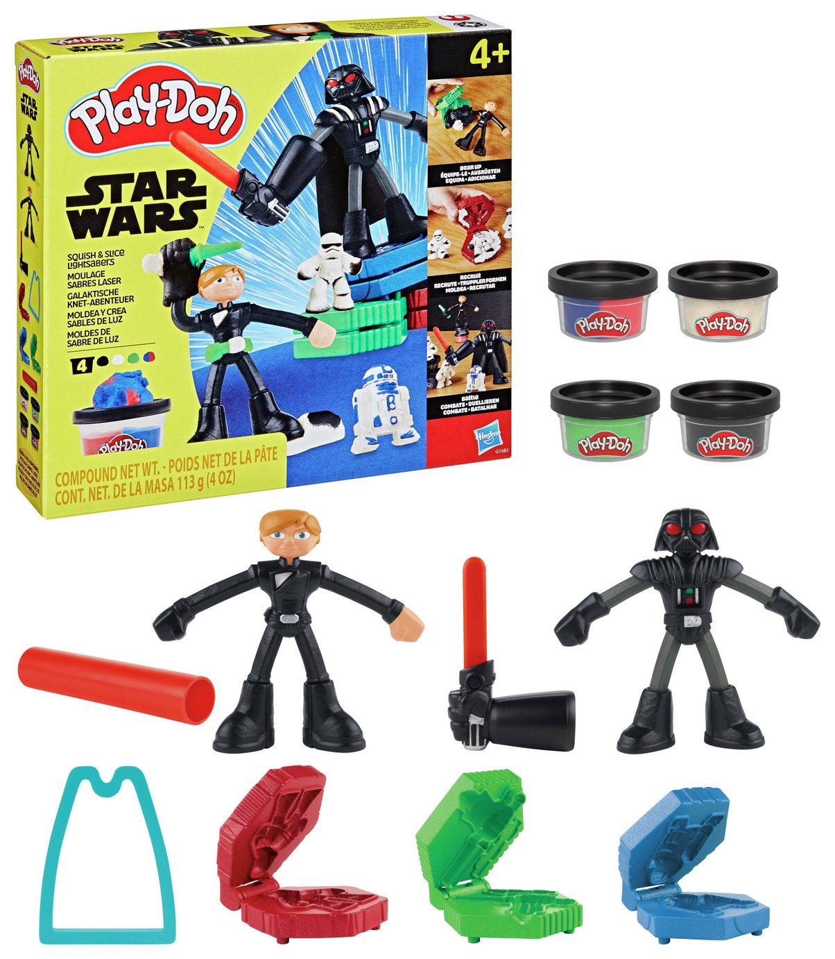 Play-Doh Star Wars Squish & Slice Lightsabers with 4 Tubs