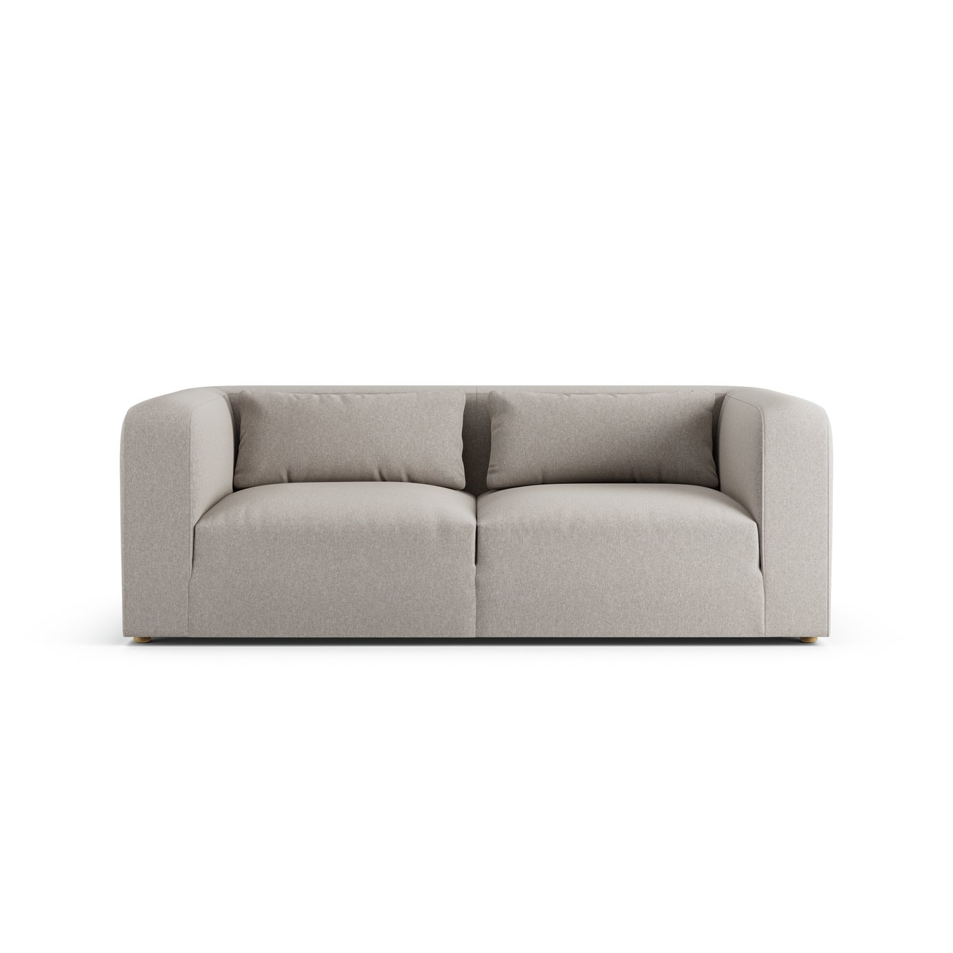Habitat Lars Fabric 3 Seater Sofa - Stone - Ash Leg