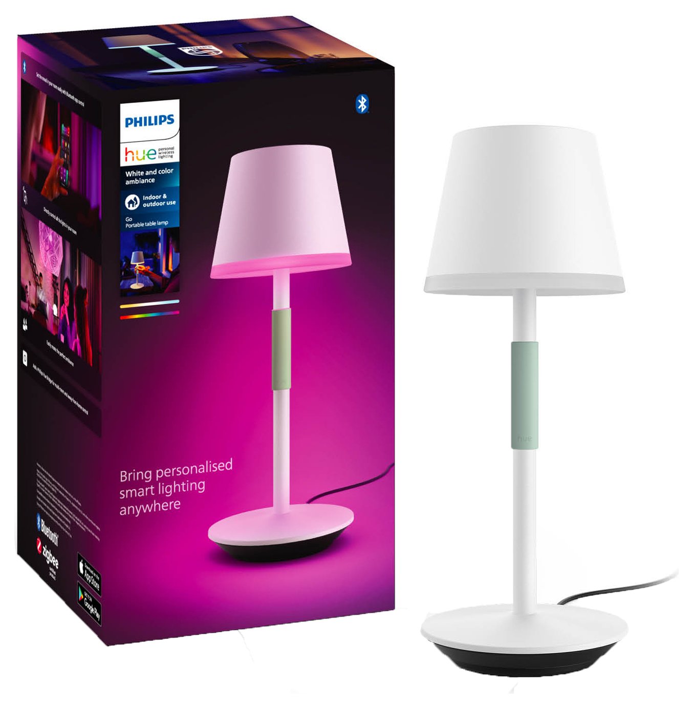 Philips Hue Go Portable Smart Table Lamp - White
