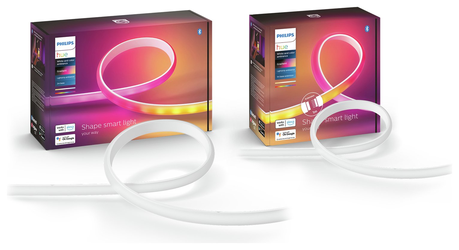 Philips Hue Gradient 2m Smart Lightstrip and 1m Extension