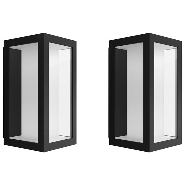 Philips Hue Appear Outdoor Smart Wall Light – Black, White & Color Ambiance, Weatherproof LED – Requires Hue Bridge – 1 Pack