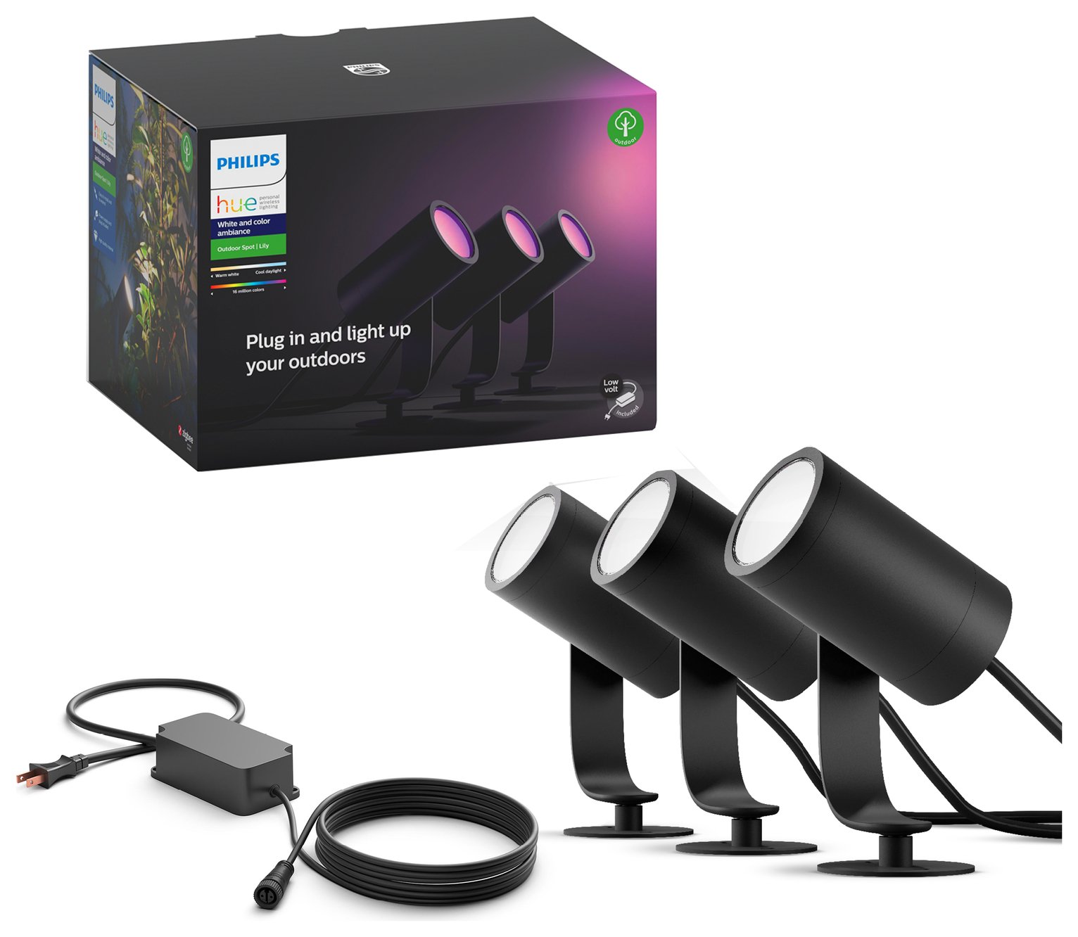 Philips Hue Lily Smart Outdoor Spotlight Base Kit