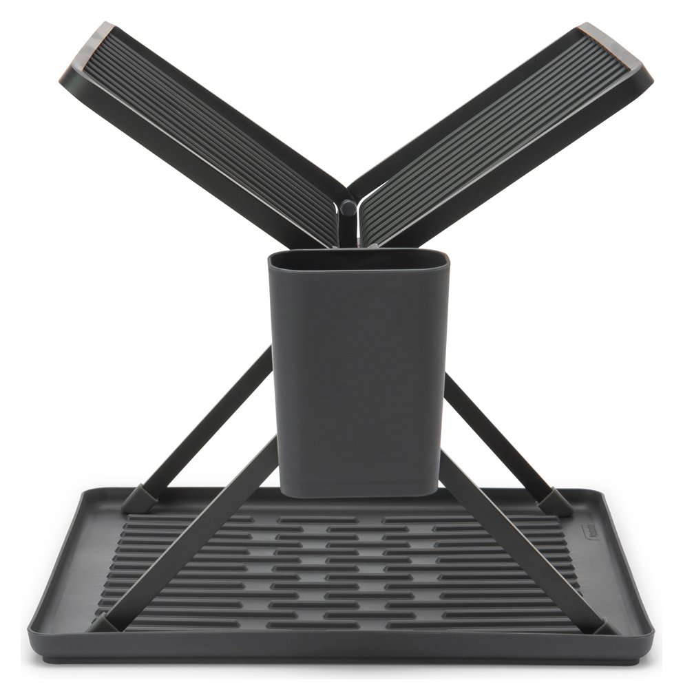 Brabantia Sink Side Foldable Plastic Dish Rack - Dark Grey