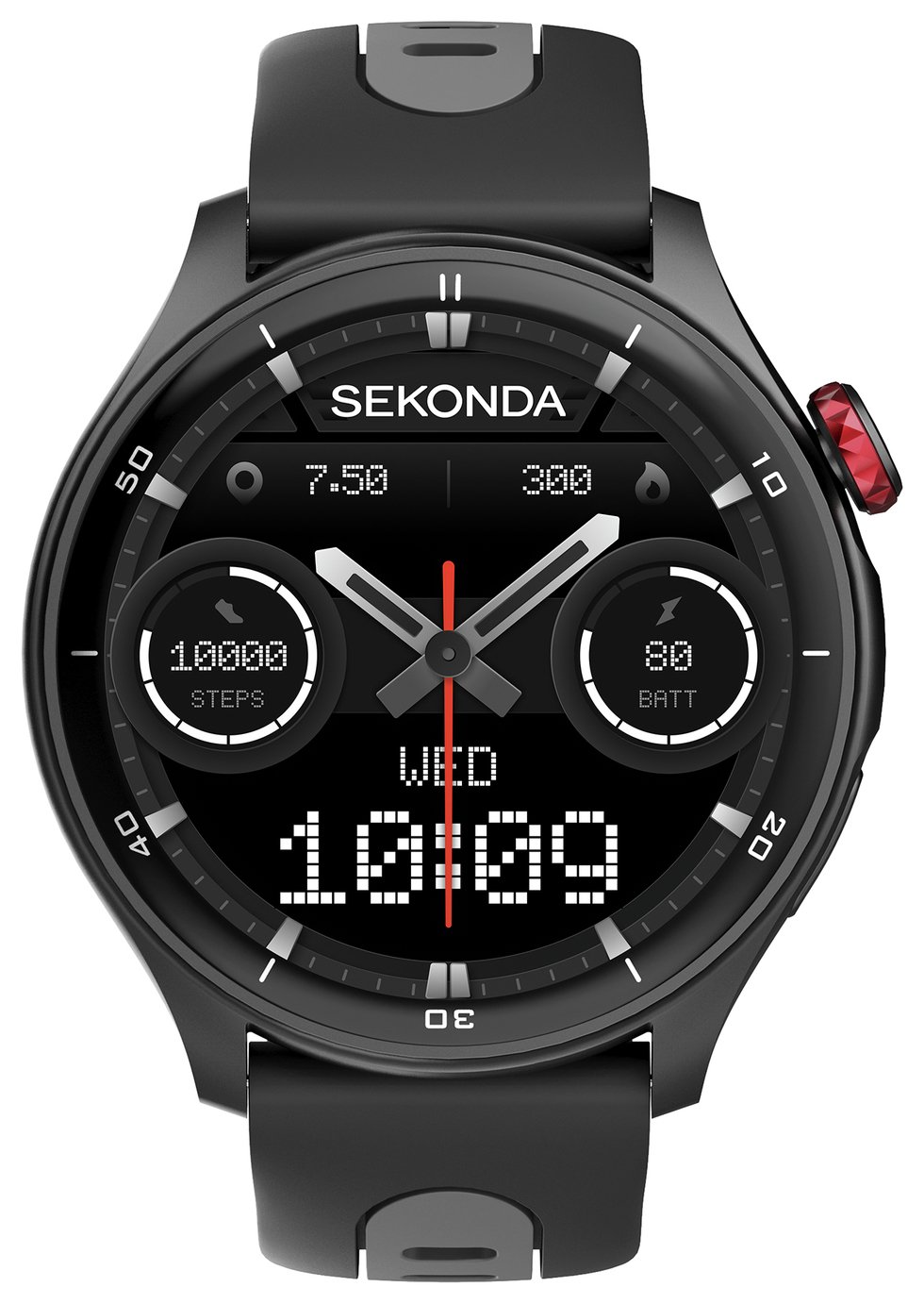 Sekonda Active Pro Black Silicone Strap Smart Watch