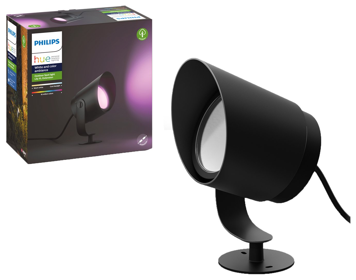 Philips Hue Lily XL Outdoor Spotlight - Black