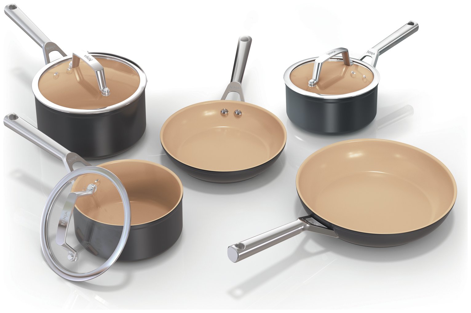 Ninja Extended Life 5 Piece Ceramic Pan Set
