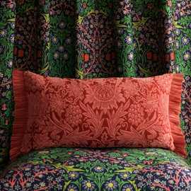 Habitat & Morris & Co. Sunflower Rust Cushion - 30x60cm