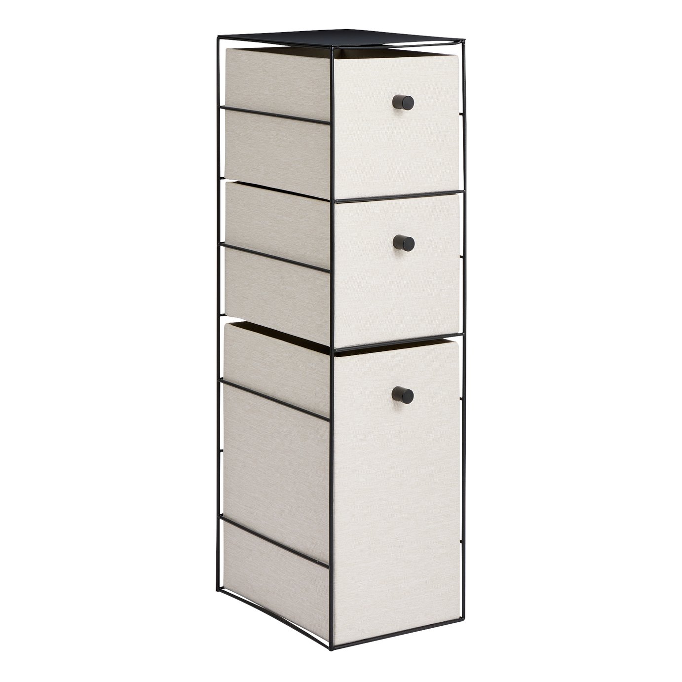 Argos Home 3 Drawer Linen Storage Tower - Cream
